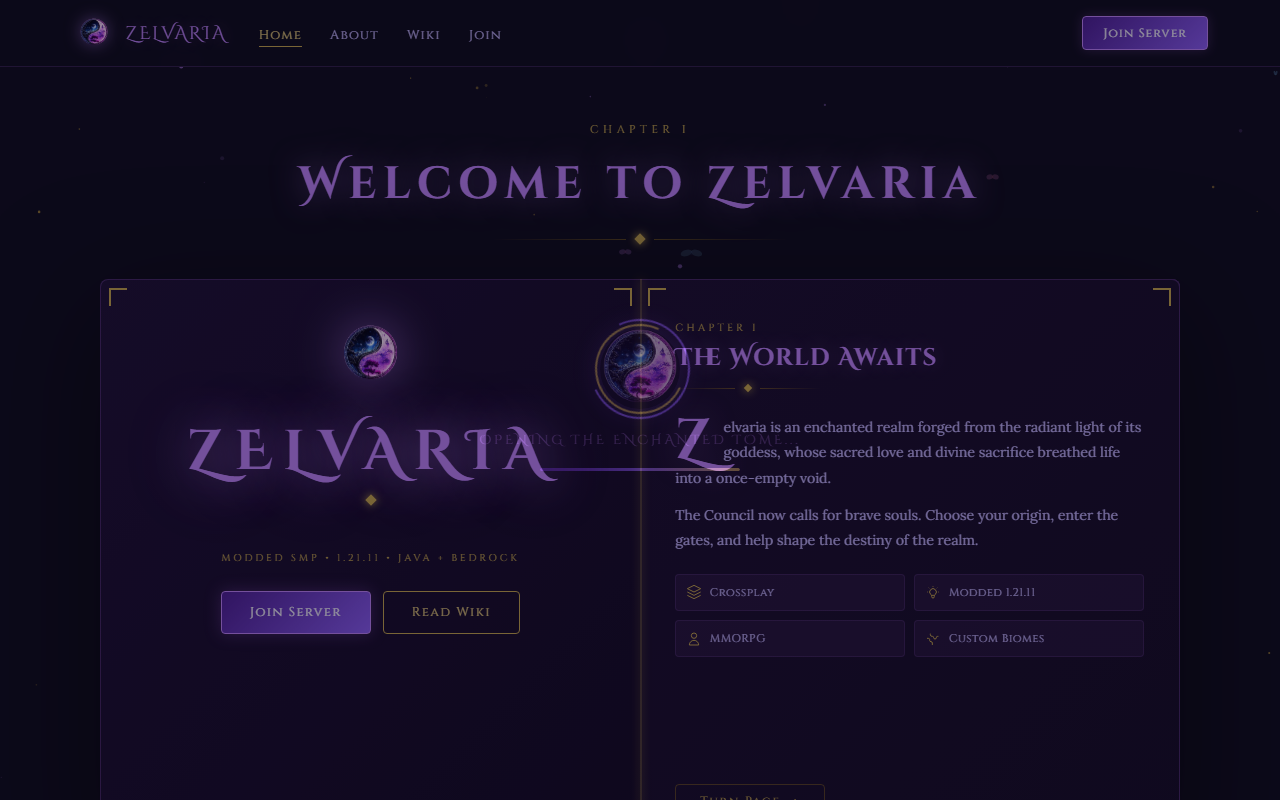 ZELVARIA — Enchanted Fantasy Realm - System preview